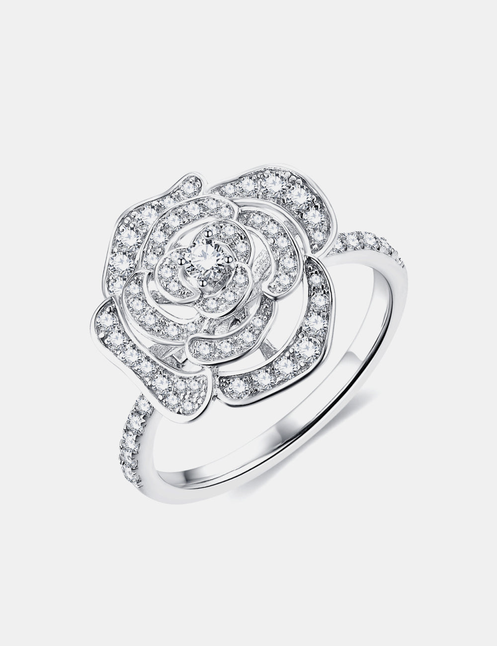 Moissanite Flower Shape Ring | Rings Daverri Fashions