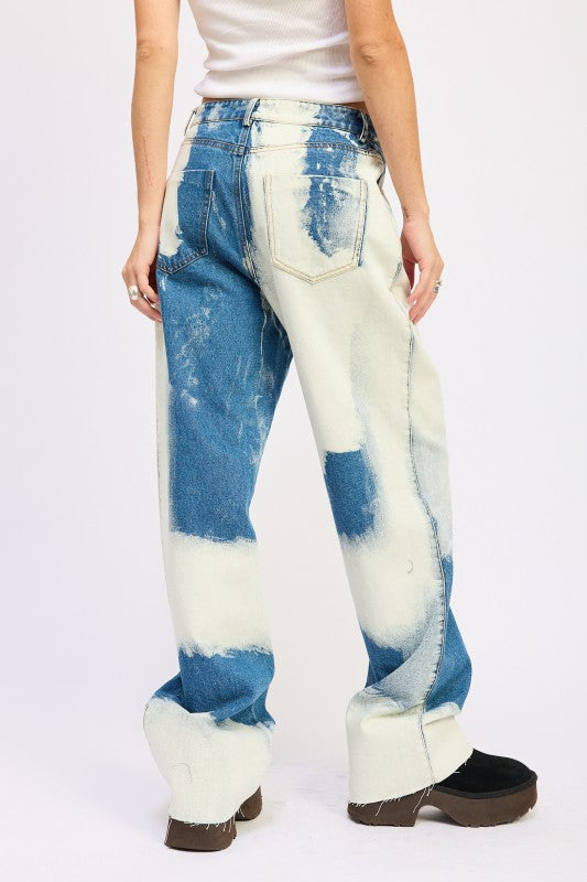 HIGH WAISTED TIE DYE JEANS | Jeans Daverri Fashions