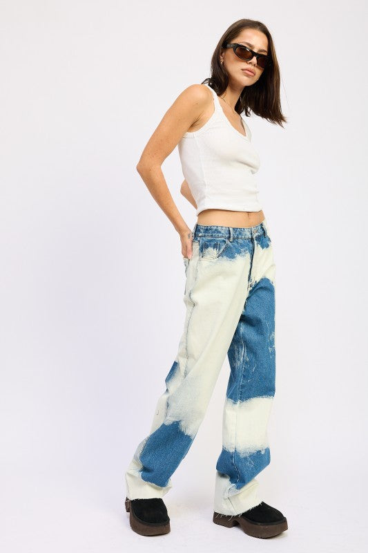 HIGH WAISTED TIE DYE JEANS | Jeans Daverri Fashions