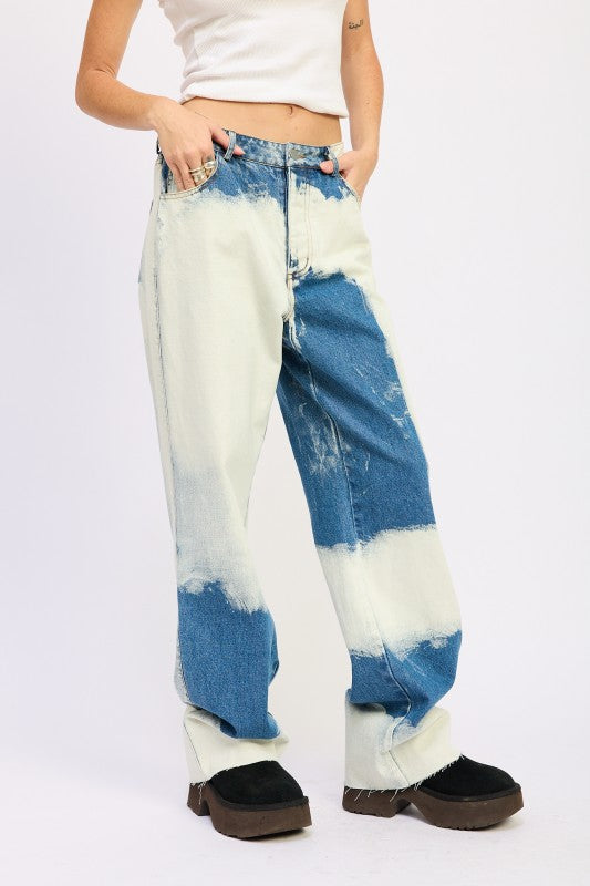 HIGH WAISTED TIE DYE JEANS | Jeans Daverri Fashions