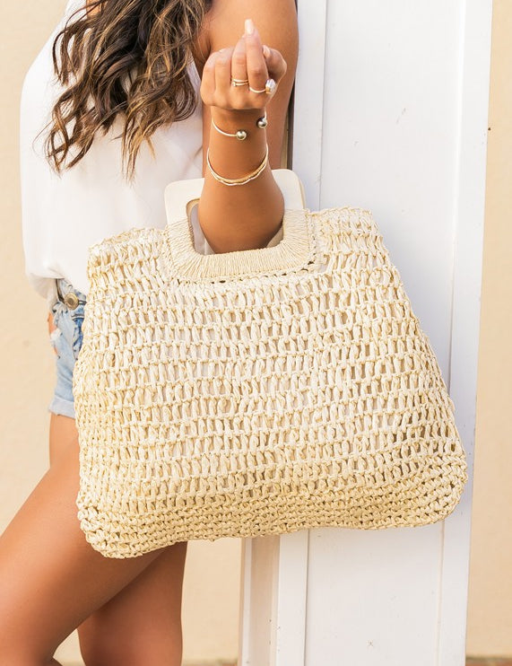 Straw OneSize Oversized Straw Tote | Handbags Daverri Fashions
