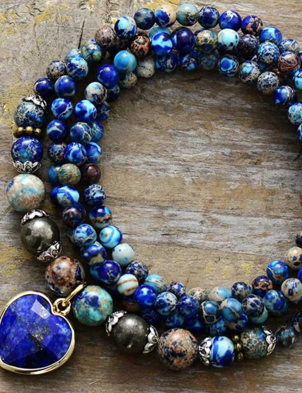 Imperial Stone Heart Three-Layered Bracelet | Bracelets Daverri Fashions