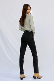 HIGH WAISTED STRAIGHT JEANS | Jeans Daverri Fashions