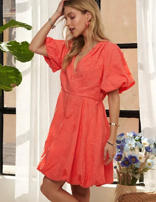 ADORA Puff Sleeve Floral Dress | Daverri Fashions