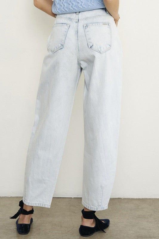 High Waisted Slouchy Ankle Jeans | Jeans Daverri Fashions