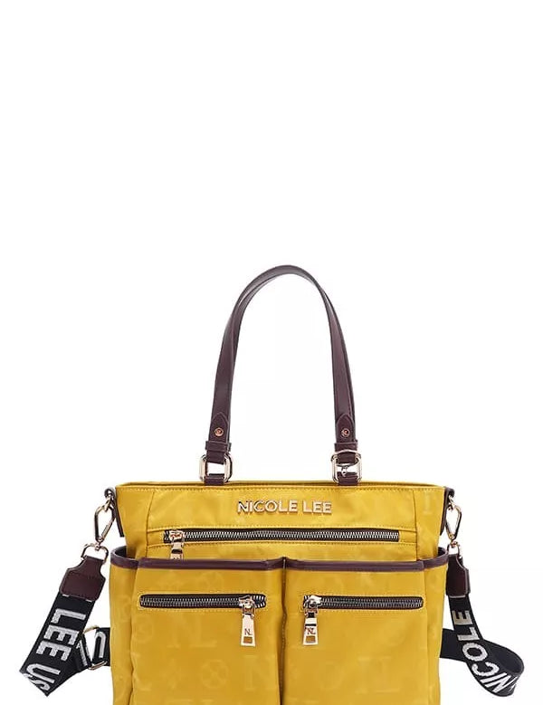 YELLOW One Size Multi-Compartment Convertible Tote Bag | Handbags Daverri Fashions