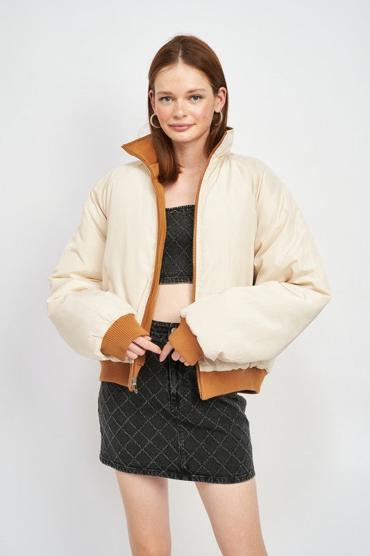 REVERSIBLE PUFFER JACKET | Jackets Daverri Fashions