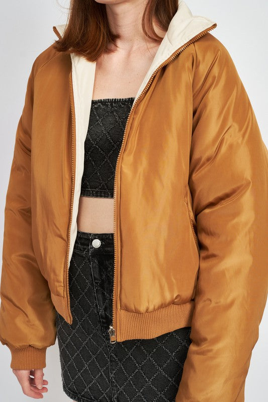 REVERSIBLE PUFFER JACKET | Jackets Daverri Fashions