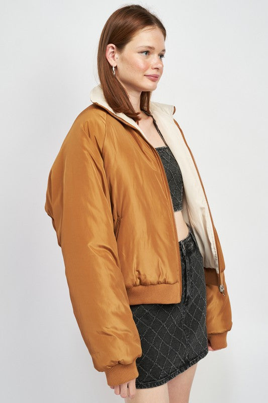 REVERSIBLE PUFFER JACKET | Jackets Daverri Fashions