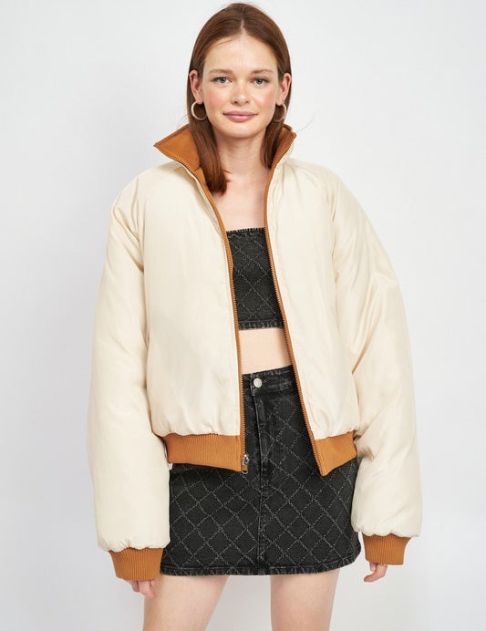 REVERSIBLE PUFFER JACKET | Jackets Daverri Fashions