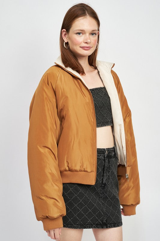 REVERSIBLE PUFFER JACKET | Jackets Daverri Fashions