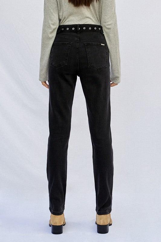 HIGH WAISTED STRAIGHT JEANS | Jeans Daverri Fashions
