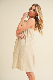 Aemi + Co Embroidered Trim Gauze Square Neck Mini Cami Dress | Cami Dresses Daverri Fashions