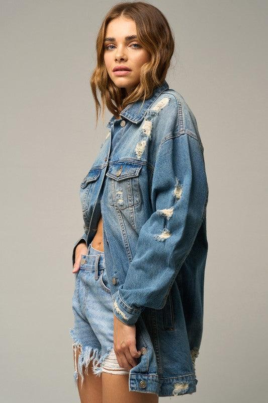 Waist Crossover Denim Mom Shorts | Shorts Daverri Fashions