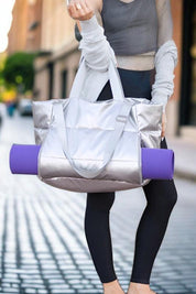 Metallic Puffer Tote | Handbags Daverri Fashions