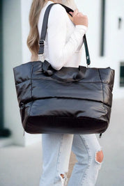 Metallic Puffer Tote | Handbags Daverri Fashions