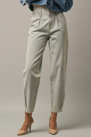 High Waist Balloon Ankle Jeans | Jeans Daverri Fashions