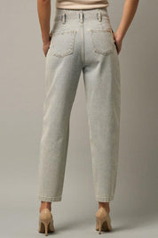 High Waist Balloon Ankle Jeans | Jeans Daverri Fashions