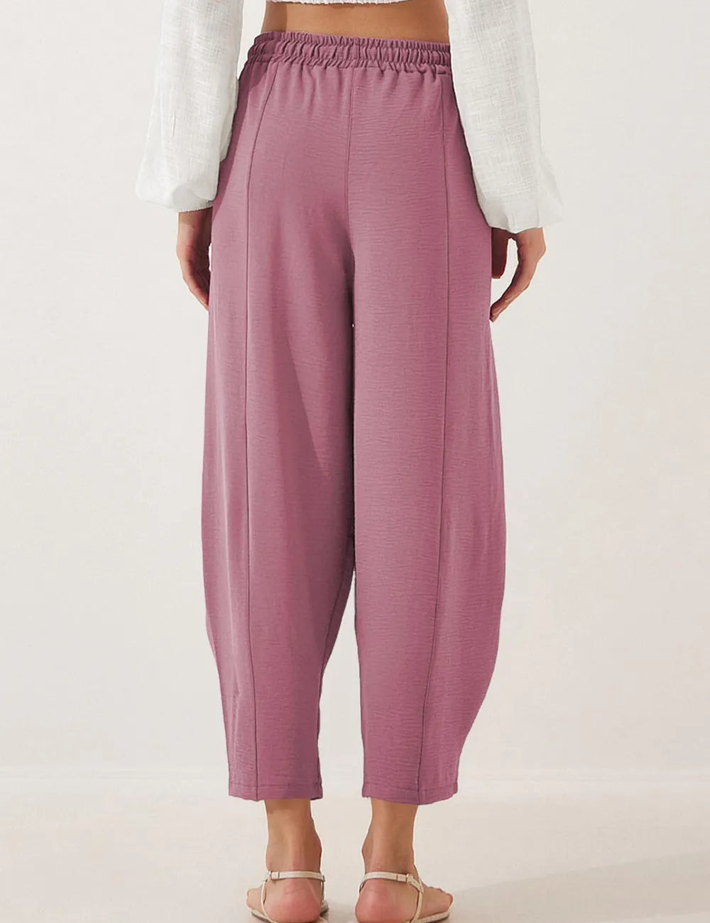 Full Size Drawstring Cropped Jogger Pants Plus Size | Pants Daverri Fashions