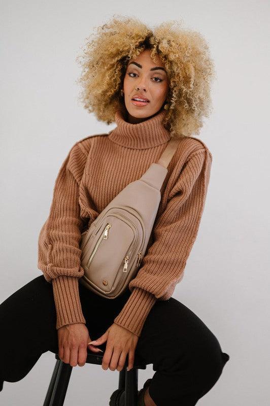 Vegan Leather Multi Pocket Crossbody | Handbags Daverri Fashions