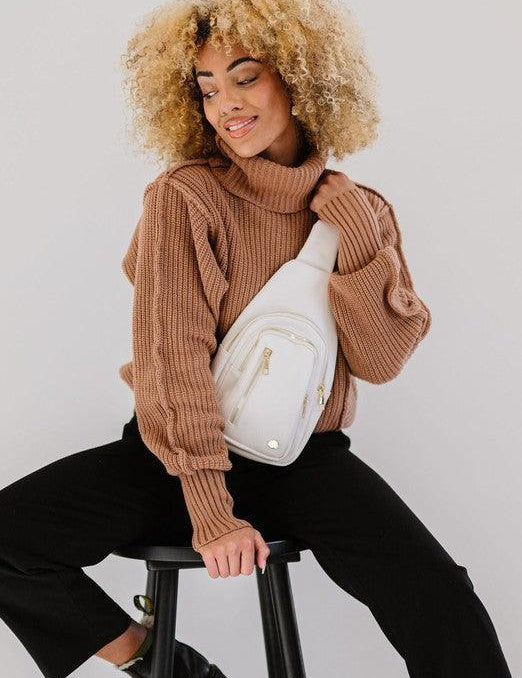 Vegan Leather Multi Pocket Crossbody | Handbags Daverri Fashions