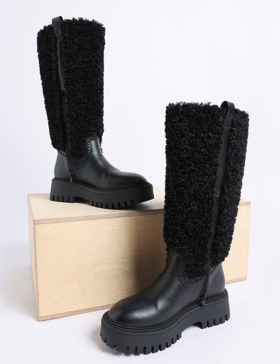 Lapland Fur Detail Calf Length Boots | Boots Daverri Fashions