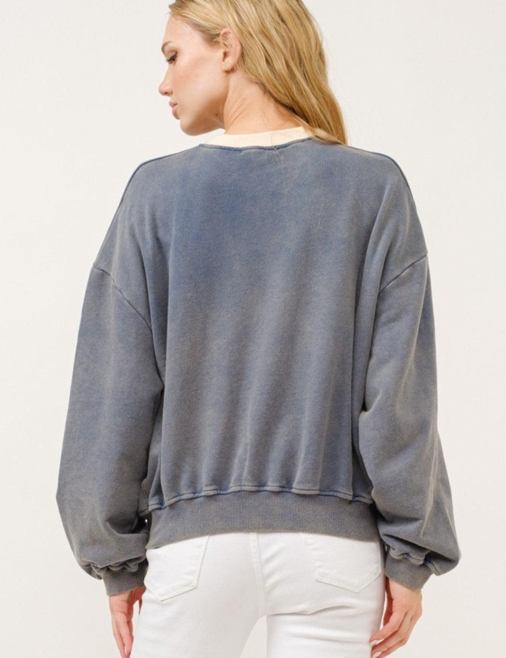 And The Why BEVERLY HILLS 92 CALIFORNIA Contrast Crop Sweatshirt | Sweatshirts Daverri Fashions