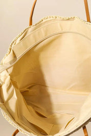 Fame Straw Braided Beach Tote Bag | Tote Bags Daverri Fashions