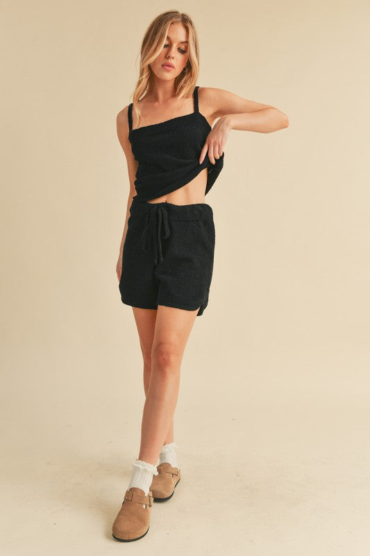 BLACK Aemi+Co So Cozy Lounge Set | Daverri Fashions