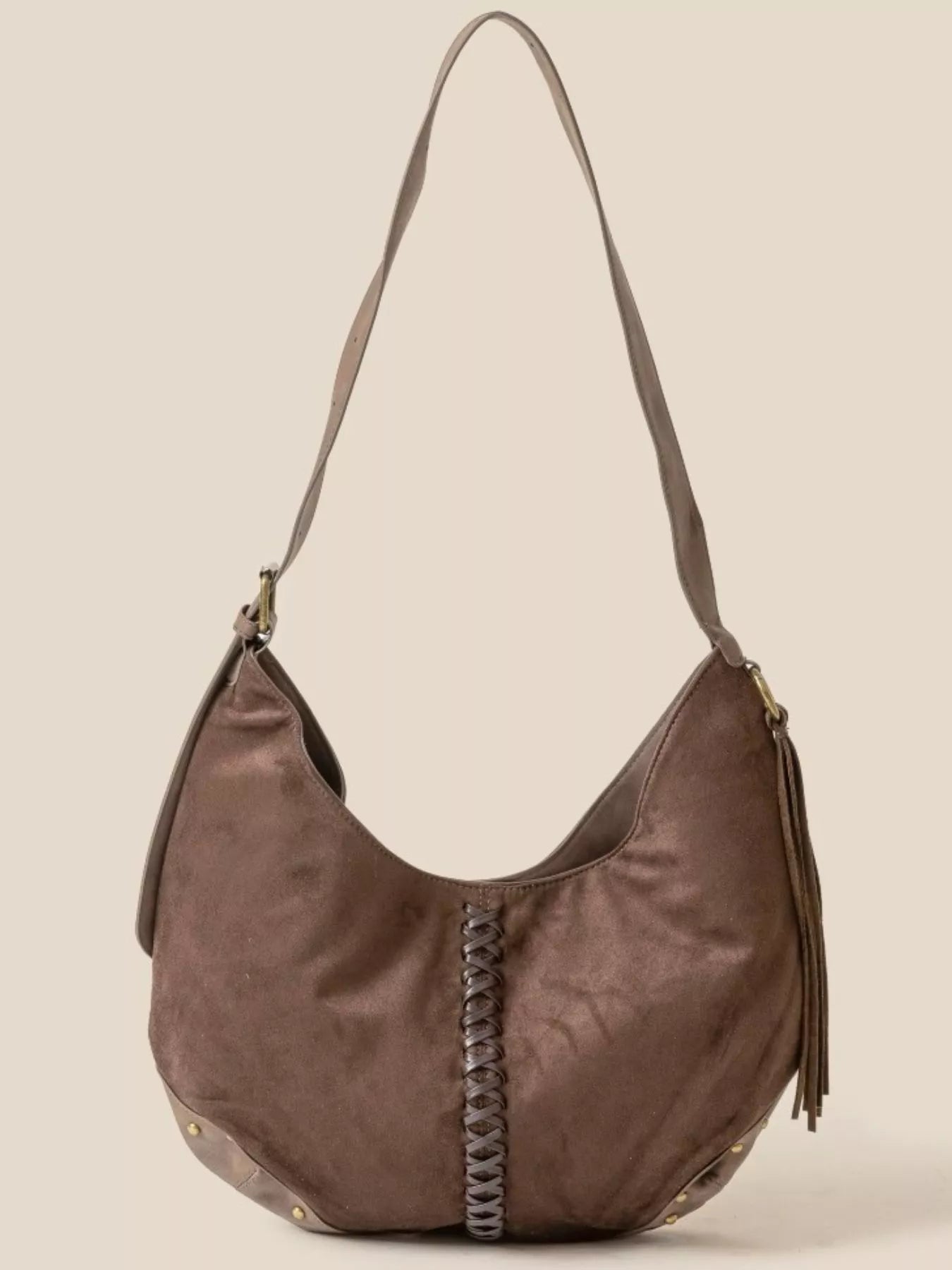 DBR One Size Braided Detail Hobo Shoulder Bag | Handbags Daverri Fashions