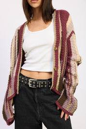 Color Mix Cardigan Top | Cardigans Daverri Fashions