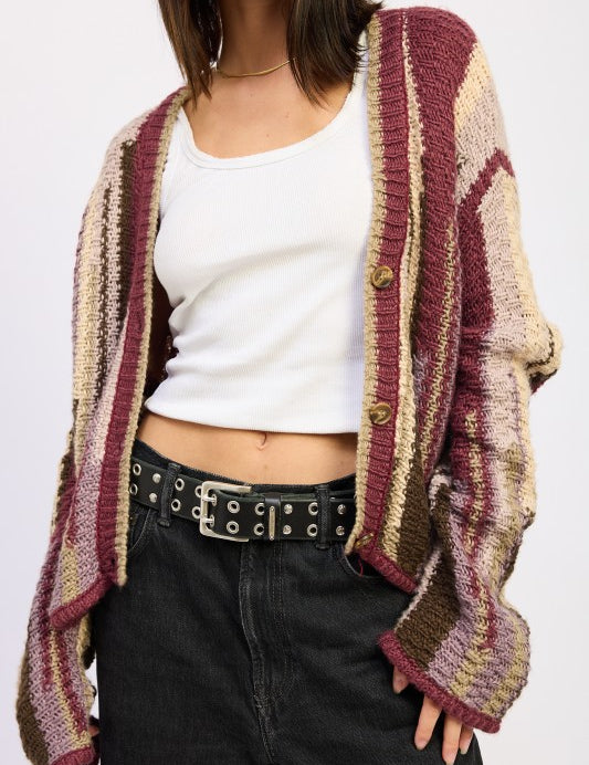 Color Mix Cardigan Top | Cardigans Daverri Fashions