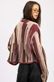 Color Mix Cardigan Top | Cardigans Daverri Fashions