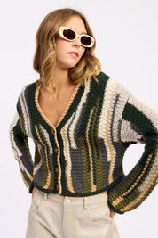 Color Mix Cardigan Top | Cardigans Daverri Fashions