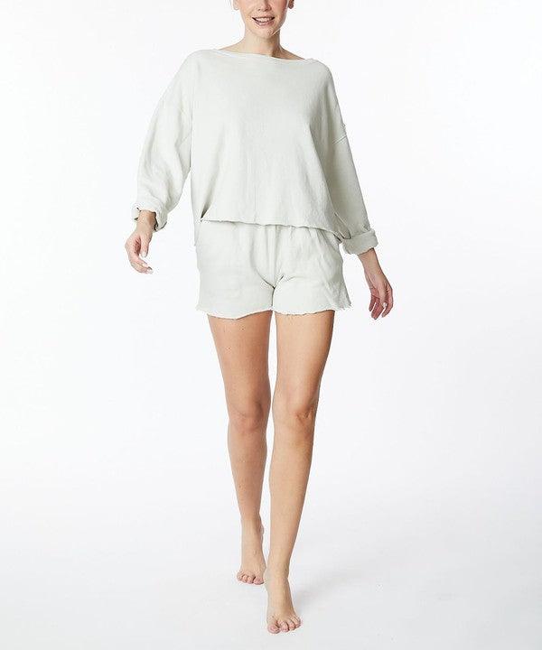 Vintage Cotton Crop Top Shorts Set | Outfit Sets Daverri Fashions