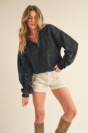 Jamila Half Zip Pullover | Sweatshirts Daverri Fashions