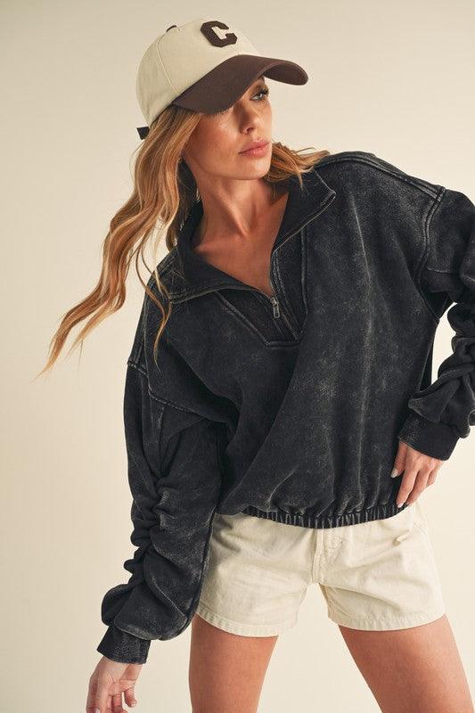 Jamila Half Zip Pullover | Sweatshirts Daverri Fashions