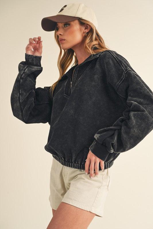 Jamila Half Zip Pullover | Sweatshirts Daverri Fashions