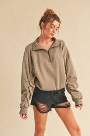 Jamila Half Zip Pullover | Sweatshirts Daverri Fashions