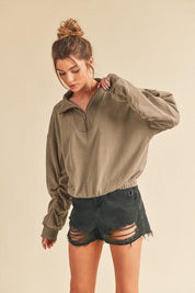 Jamila Half Zip Pullover | Sweatshirts Daverri Fashions