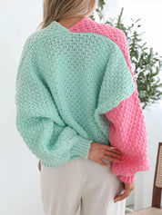 Color Block Open Front Cardigan | Daverri Fashions
