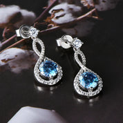 1 Carat Moissanite 925 Sterling Silver Earrings | Earrings Daverri Fashions