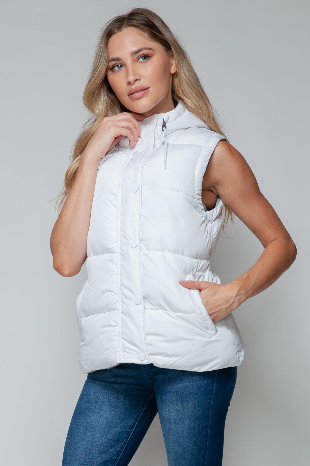 Hooded Zip Vest | Tops Daverri Fashions