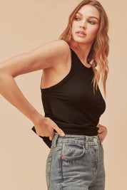 Aemi + Co Lightweight Ribbed Tank | Daverri Fashions