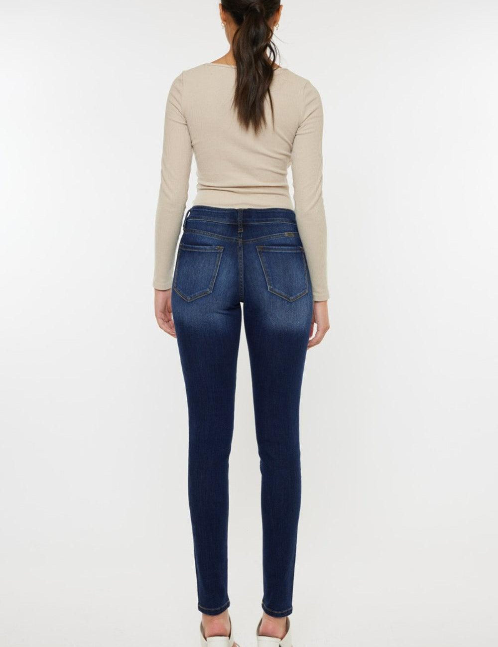 Kancan Mid Rise Gradient Skinny Jeans | Jeans Daverri Fashions