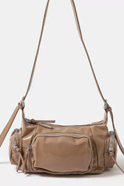 KA One Size Fame Glossy Faux Leather Multi Pocket Hand Bag | Handbags Daverri Fashions