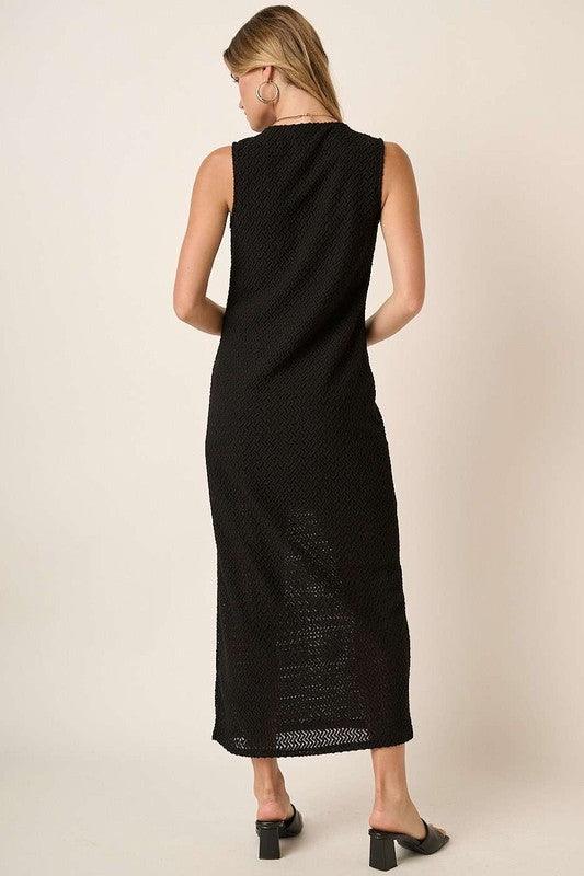 Mittoshop Side Slit Round Neck Sleeveless Dress | Daverri Fashions
