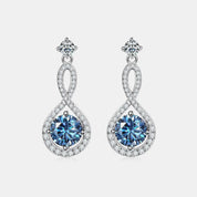 1 Carat Moissanite 925 Sterling Silver Earrings | Earrings Daverri Fashions