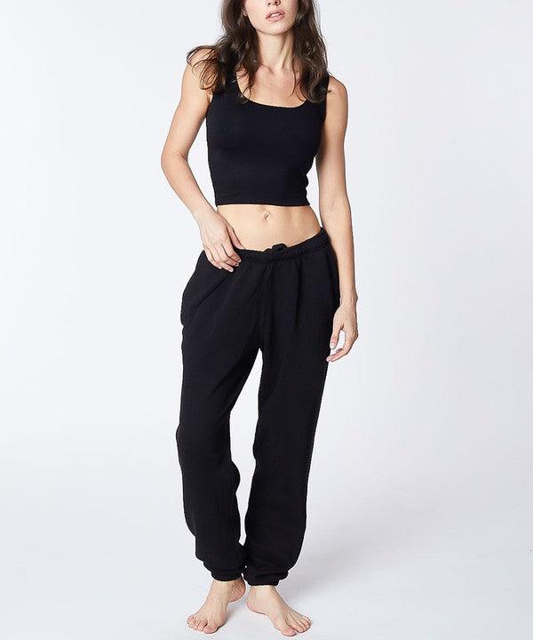 BLACK UNISEX COTTON JOGGERS | Joggers Daverri Fashions