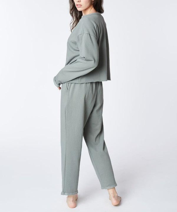 RECYCLED COTTON LOUNGEWEAR SET | Outfit Sets Daverri Fashions